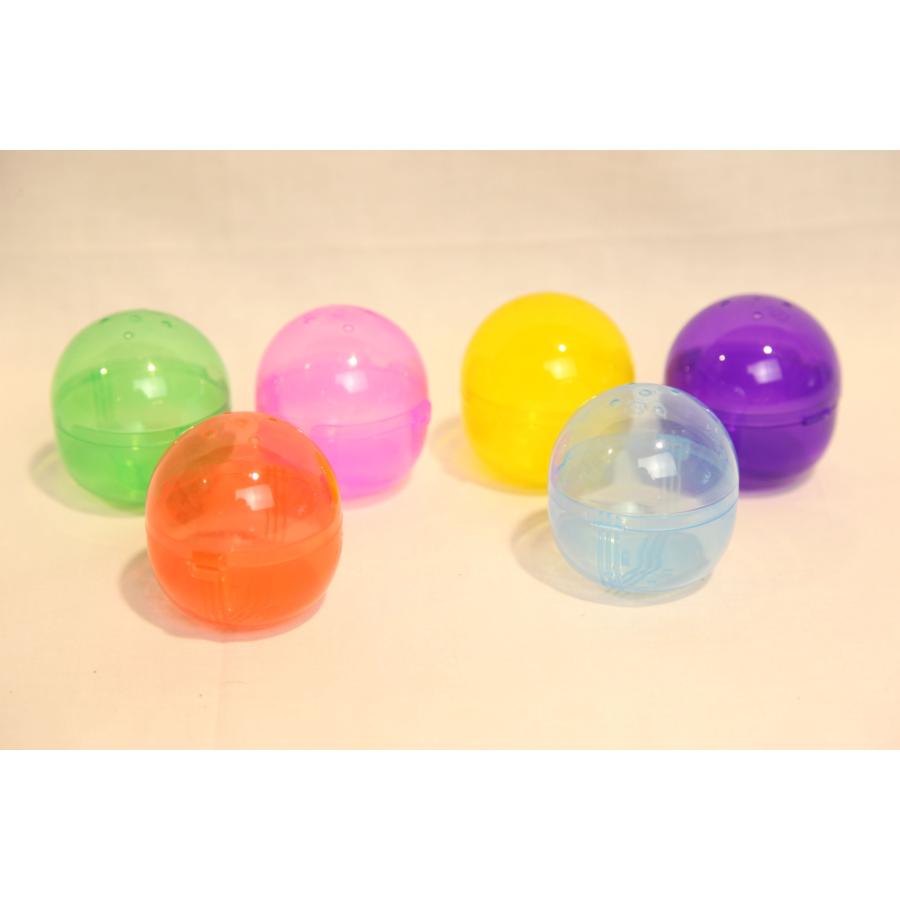 0661★空カプセル ガチャガチャ カプセル 6色ミックス Φ65mm 50個