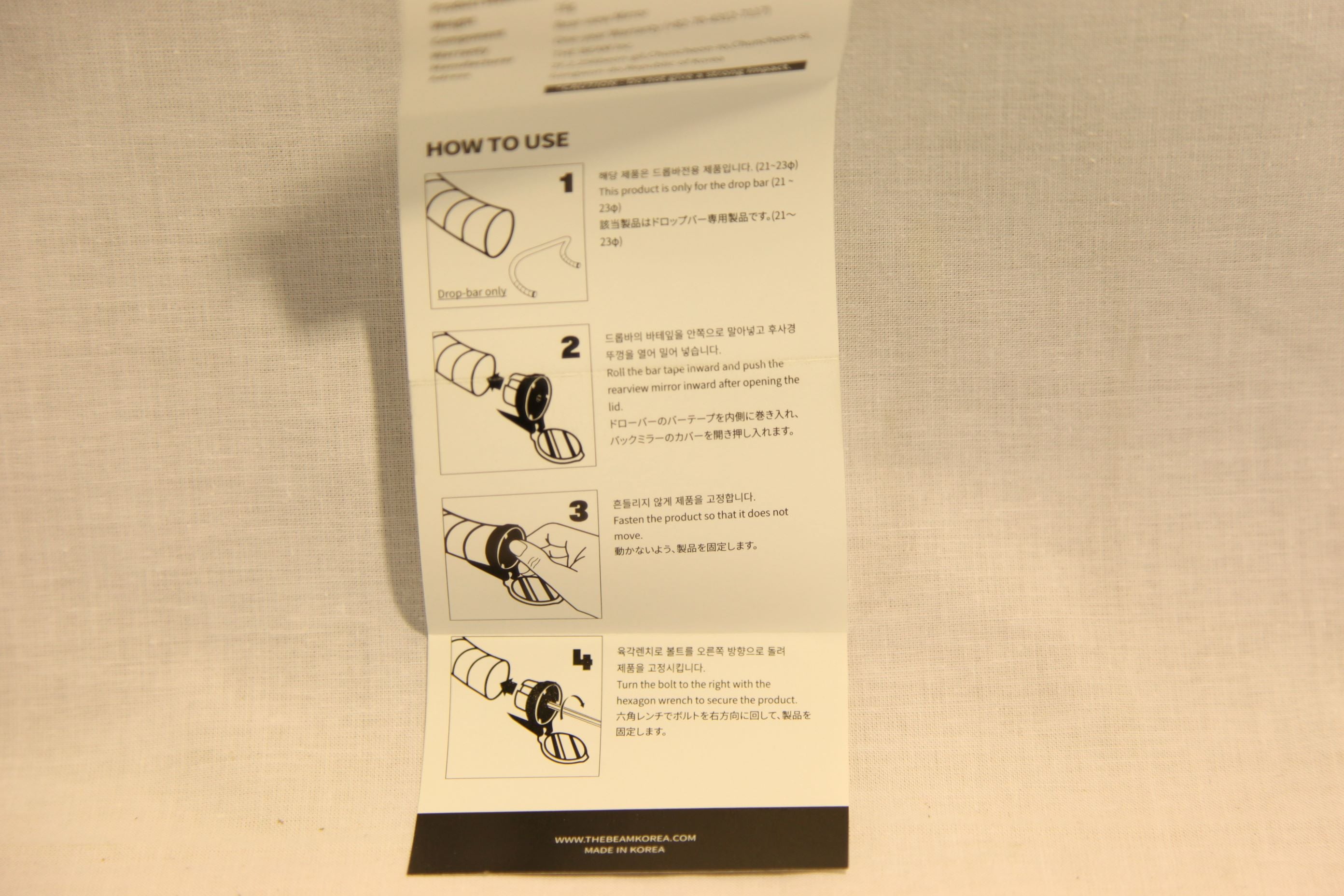 0003★THE BEAM CORKY REAR VIEW MIRROR（赤）