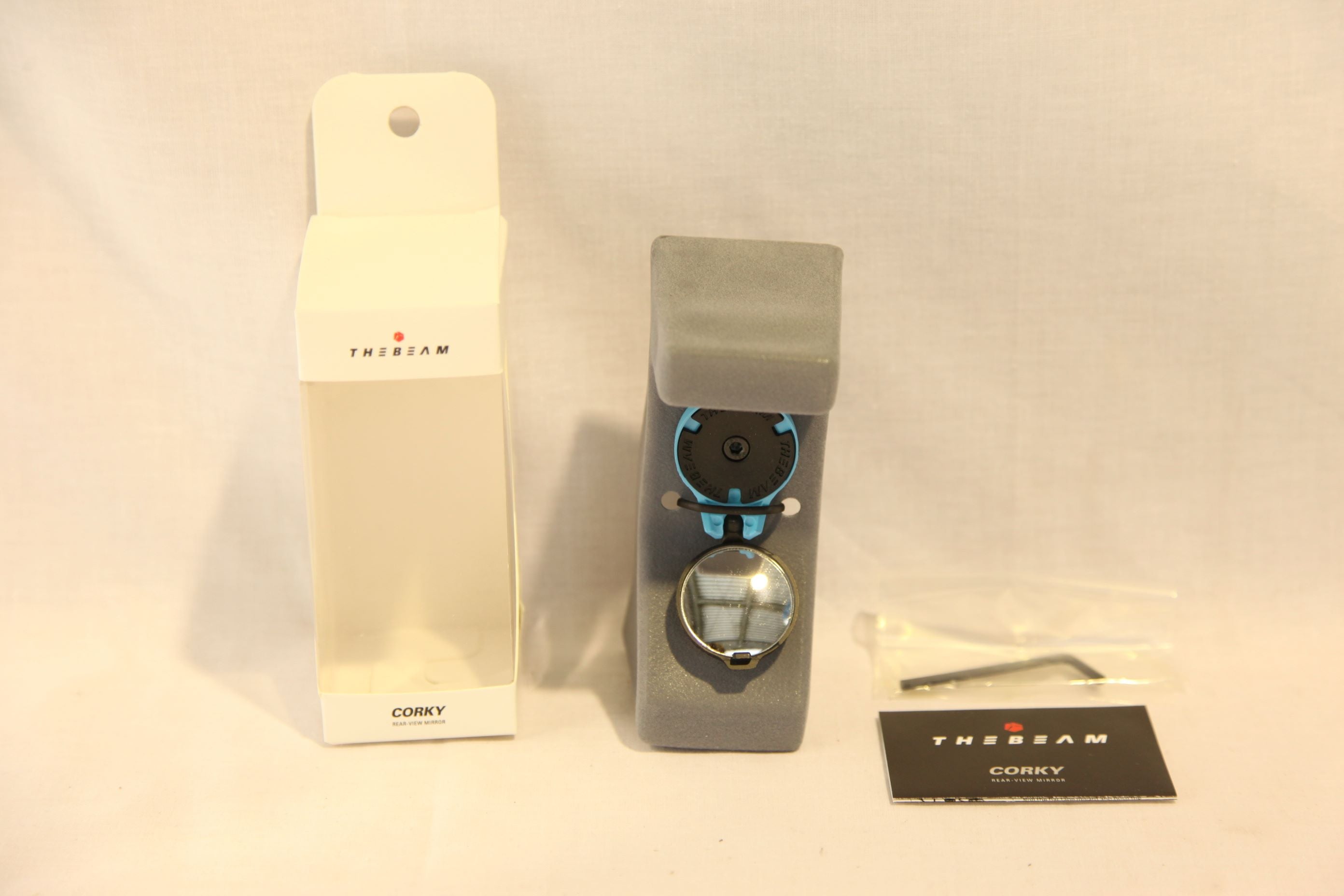 0006★THE BEAM CORKY REAR VIEW MIRROR（青）