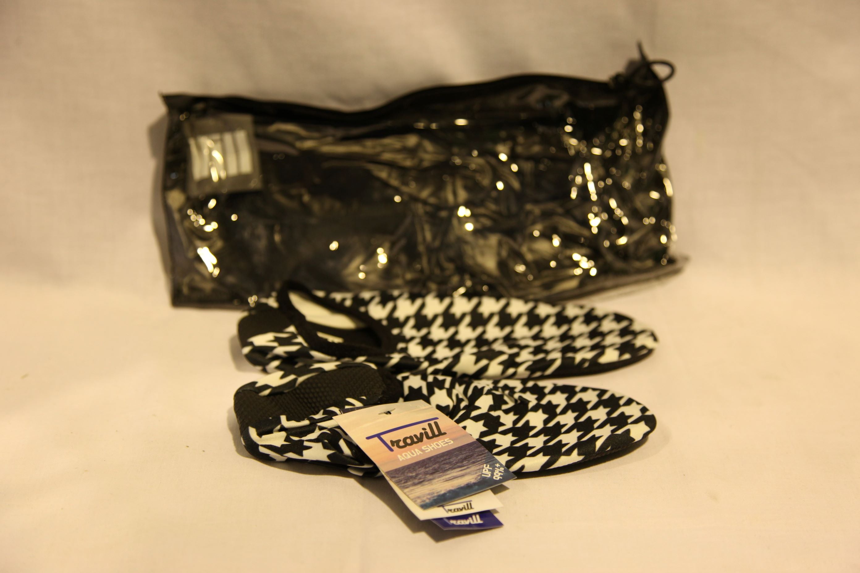 0688★アクアシューズ 　PATTERN  BLACK　M（21.0～23.0）ウォーター、マリン、プール、ヨガ、サーフィン、シュノーケリング ビーチサンダル