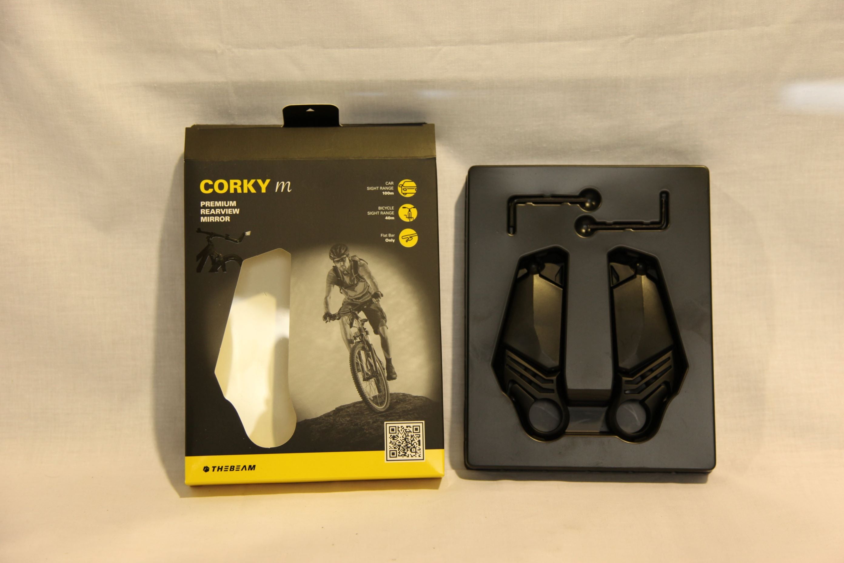 0008★THE BEAM CORKY m  REAR VIEW MIRROR ,Allen wrench（黒）