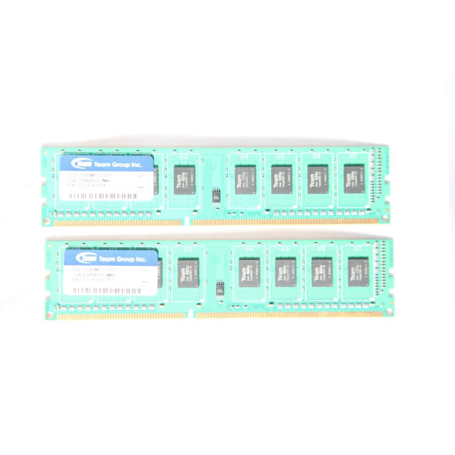 0056★Team チーム　TED32048M1333C9 [デスクトップ用メモリ DDR3 2GB 1333Mhz ]2点セット