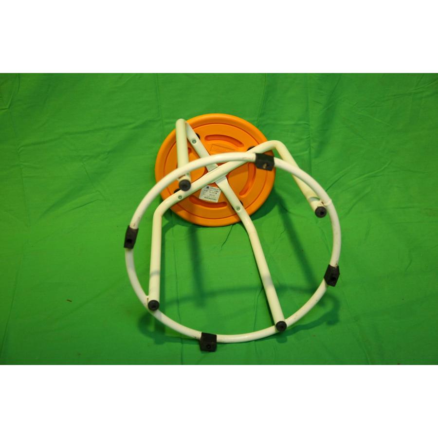 0642★丸イス　ホウトク　RS-46PS　オレンジ　リング付