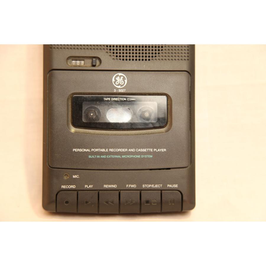 0660★GE 3-5027A ポータブル カセット テープ プレーヤー ボイス レコーダー