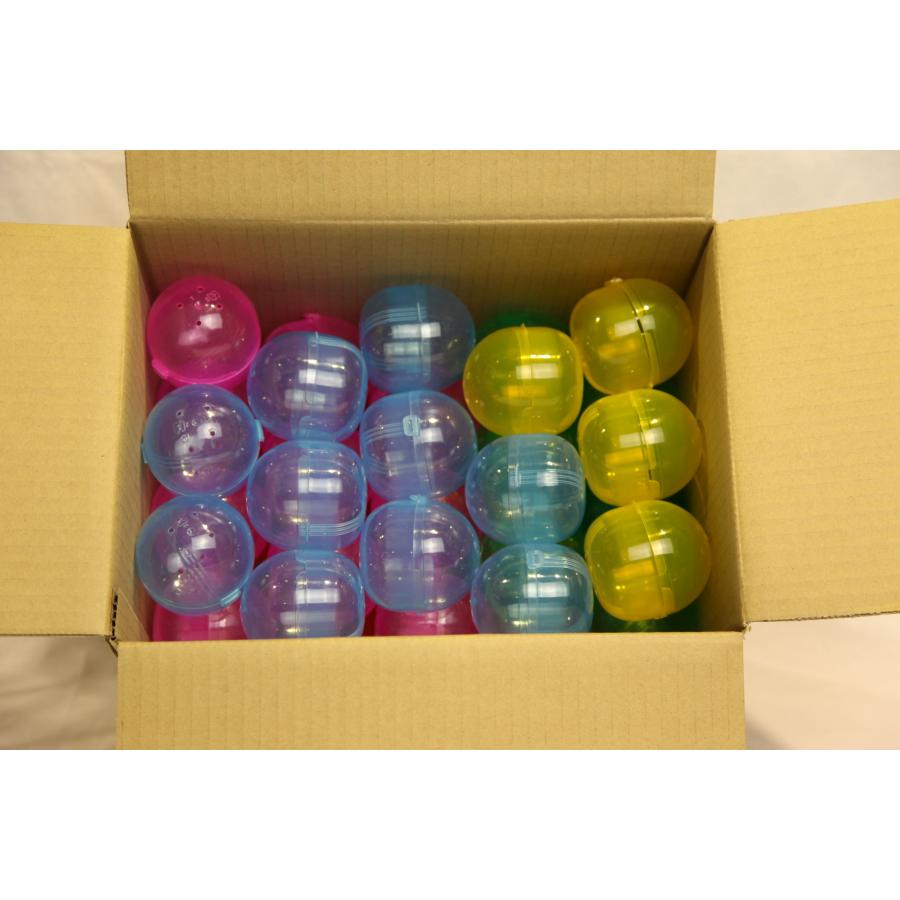 0661★空カプセル　ガチャガチャ　カプセル　6色ミックス　Φ65mｍ　50個