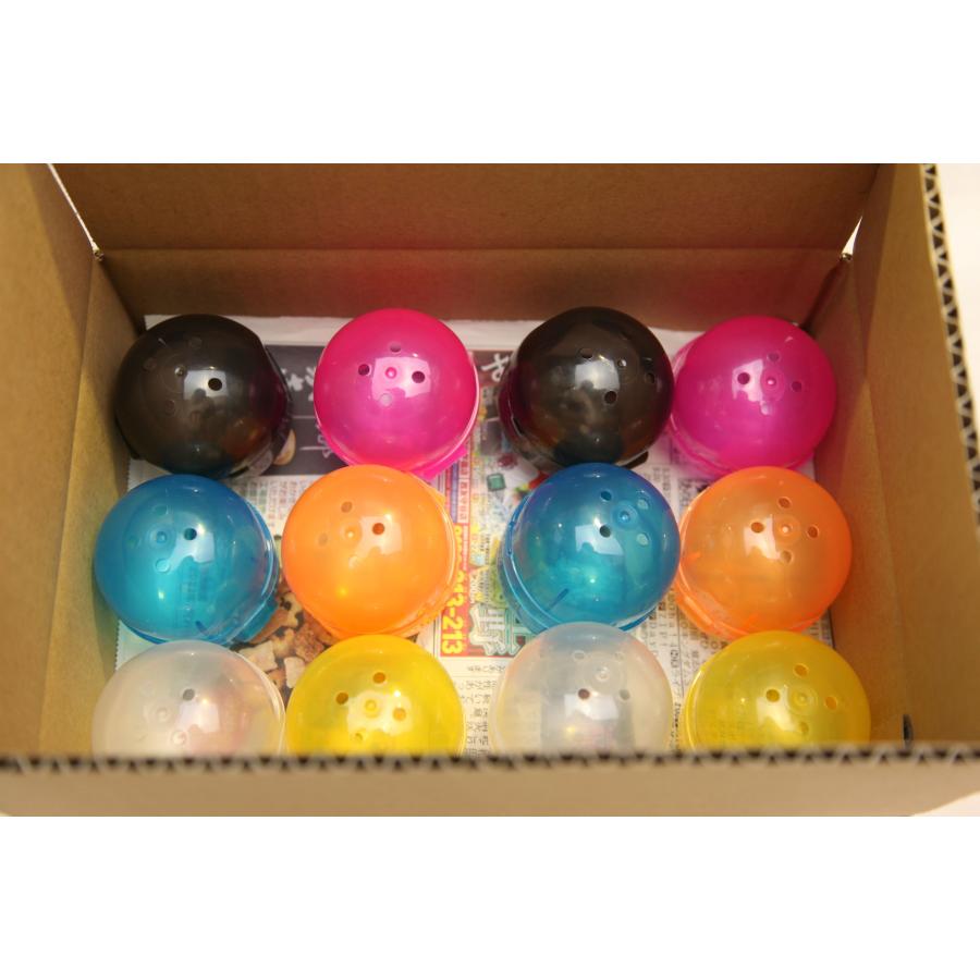 0666★空カプセル　ガチャガチャ　6色ミックス　約Φ62mｍ　24個